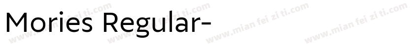 Mories Regular字体转换